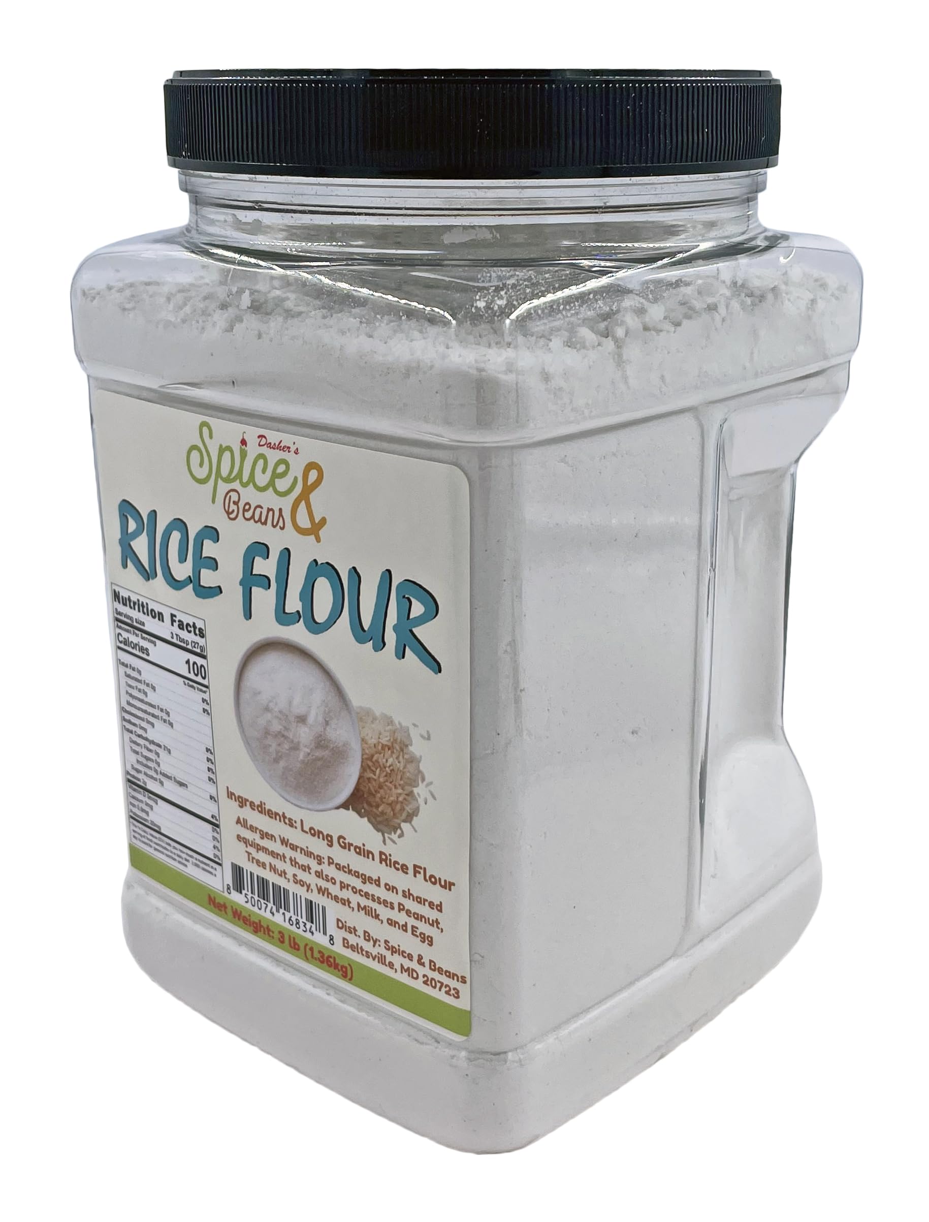 Rice Flour | by Dasher's Spice & Beans Rice Flour | 3 lbs