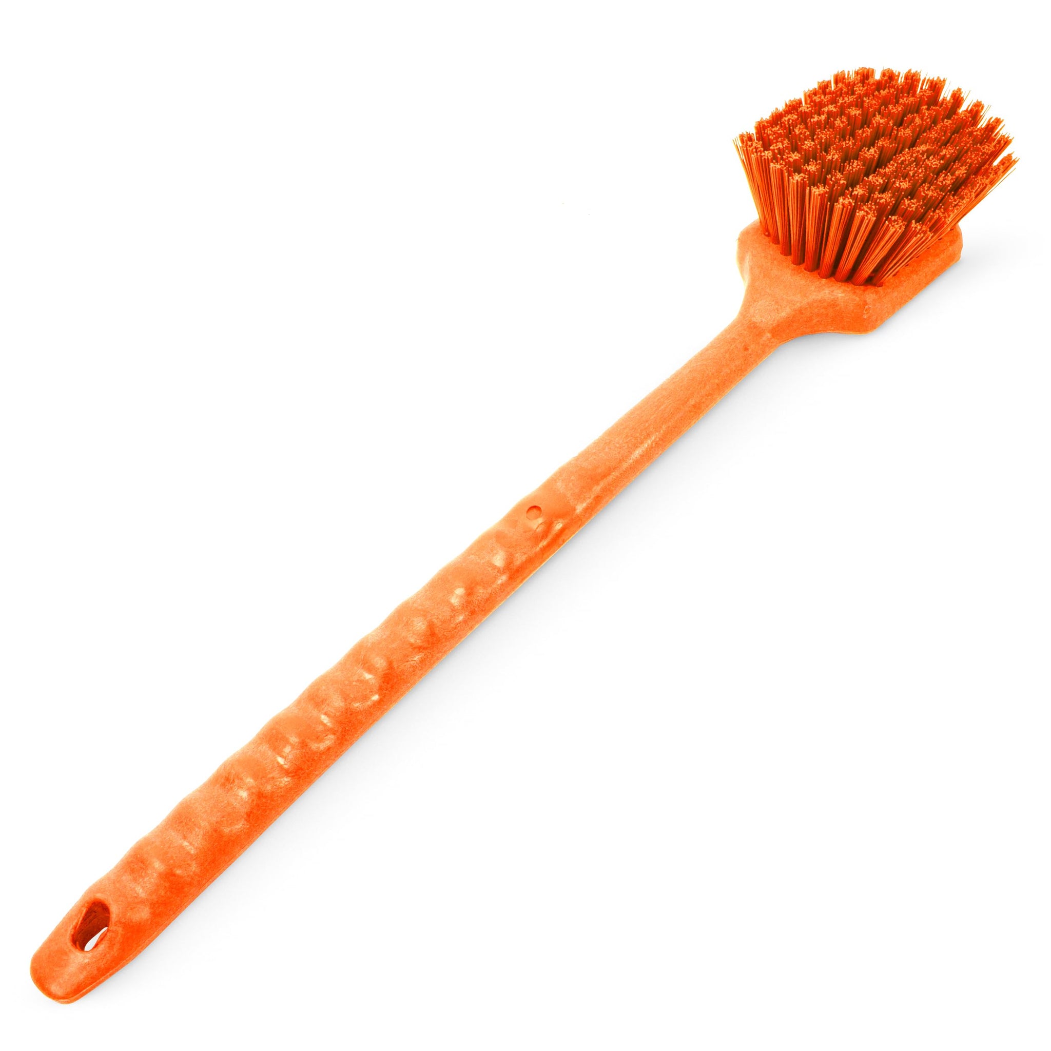 SPARTA 20" Floater Scrub Brush with Long Handle, Oil-Resistant Polyester Bristles, Multiple Trim Angles, Foam-Injected Polymer Block, Commercial