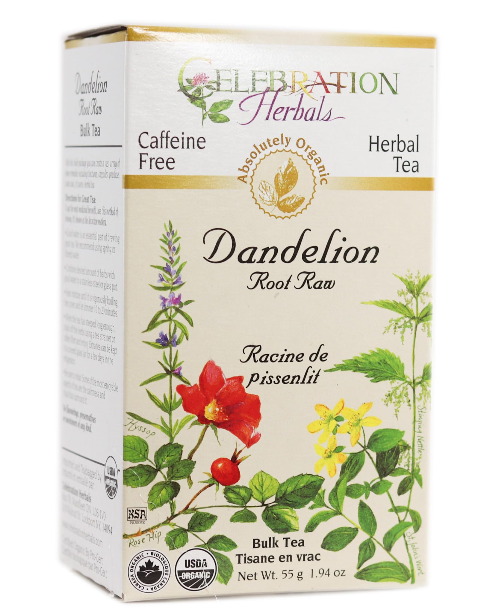 CELEBRATION HERBALS Dandelion Root Raw Organic 65 gm, 0.02 Pound