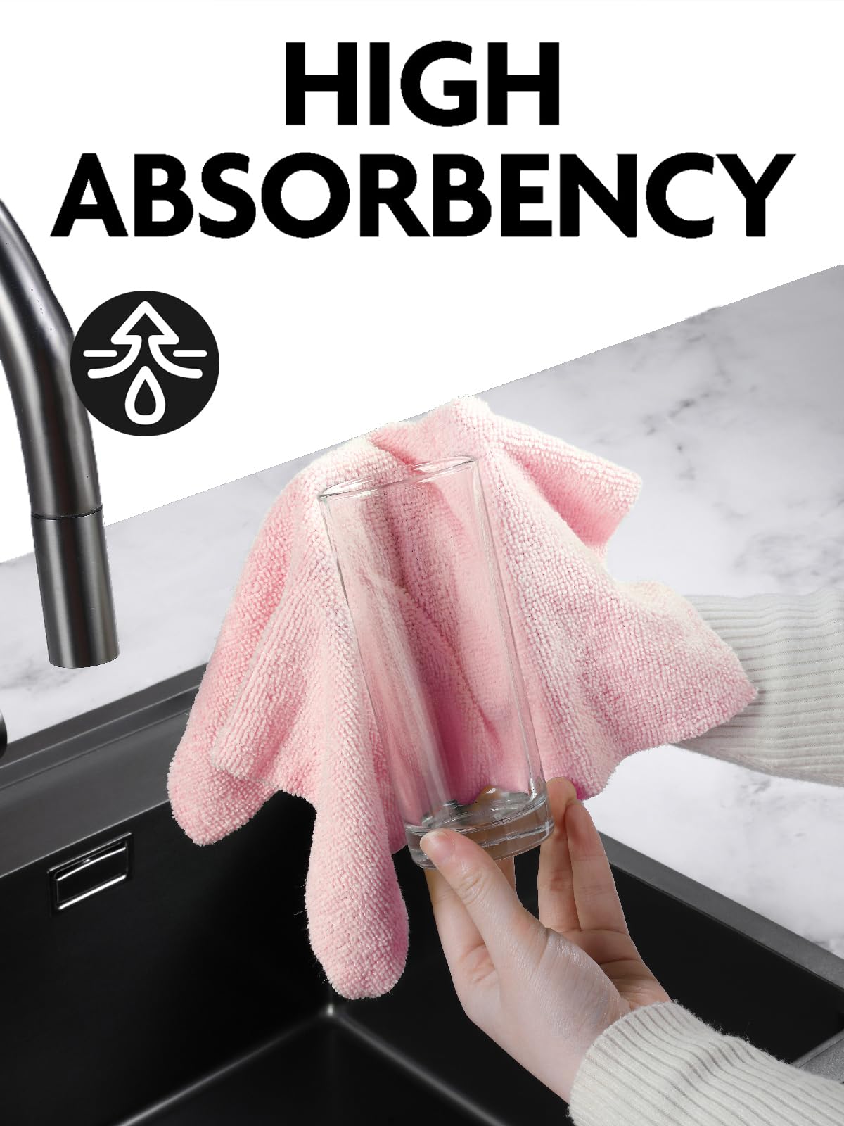 Fantasticlean Microfiber Cleaning Cloth Roll -75 Pack, Tear Away Microfiber Towels, 12" x 12", Reusable, Washable, Scratch Free, Ultra Absorbent