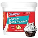 Bakerpan Premium Rolled White Fondant for Cake Decorating - 2 Pounds, Vanilla Flavor