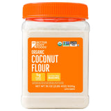 BetterBody Foods Organic Coconut Flour 2 Pound Jar, Gluten-Free White Flour Alternative with a Slight Coconut Taste and Aroma, 23% Dietary Fiber per