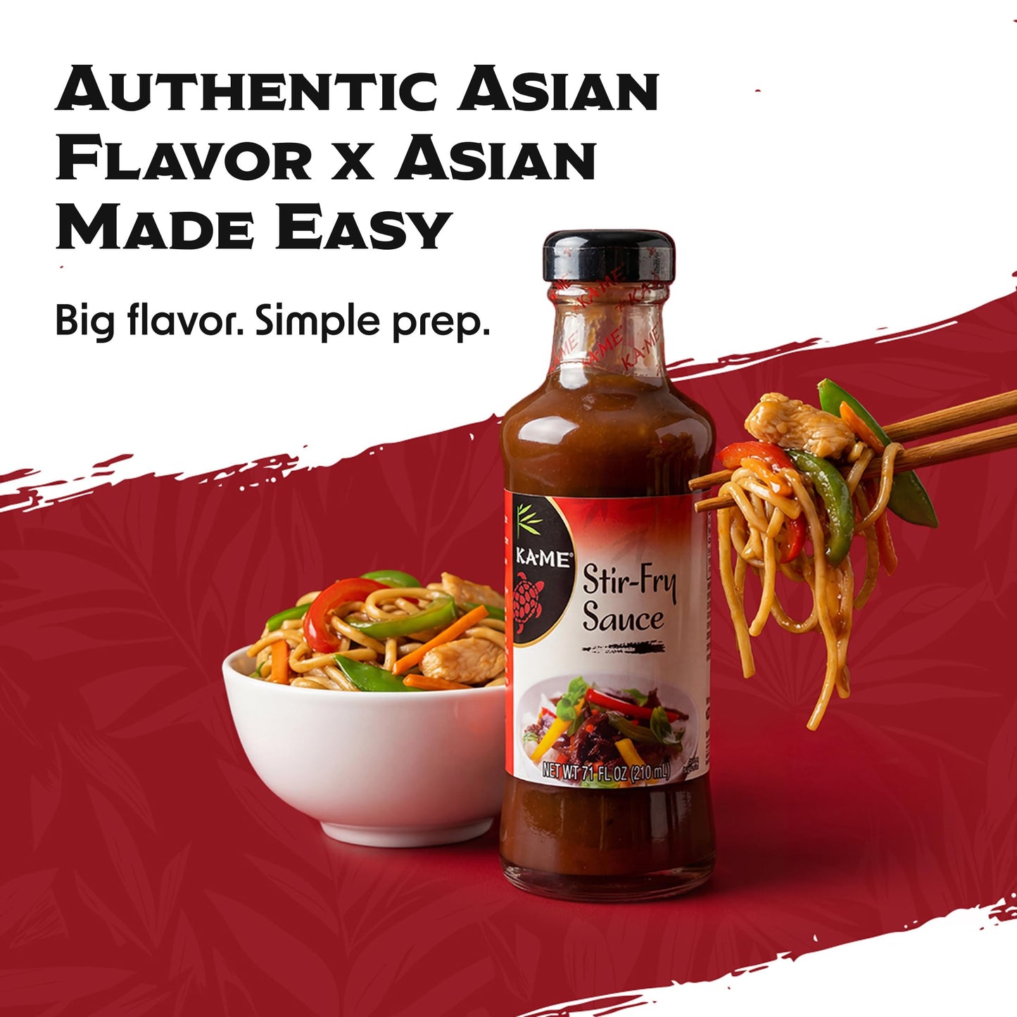 KA-ME Stir-Fry Sauce, Authentic Chinese Flavors & Ingredients, All-in-One Sauce for Chinese Stir-Fry - 7.1 fl oz (Pack of 2)