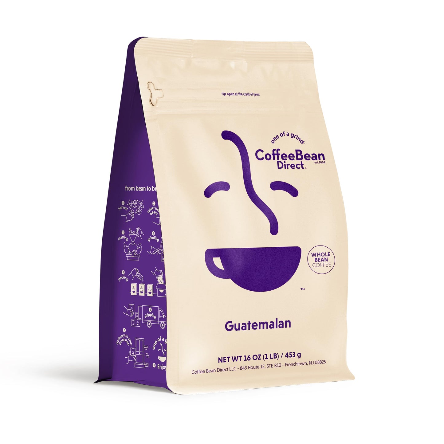 Coffee Bean Direct Guatemalan, Whole Bean Coffee, Arabica Coffee, Light Roast, 1 Pound Bag (Pack of 1)