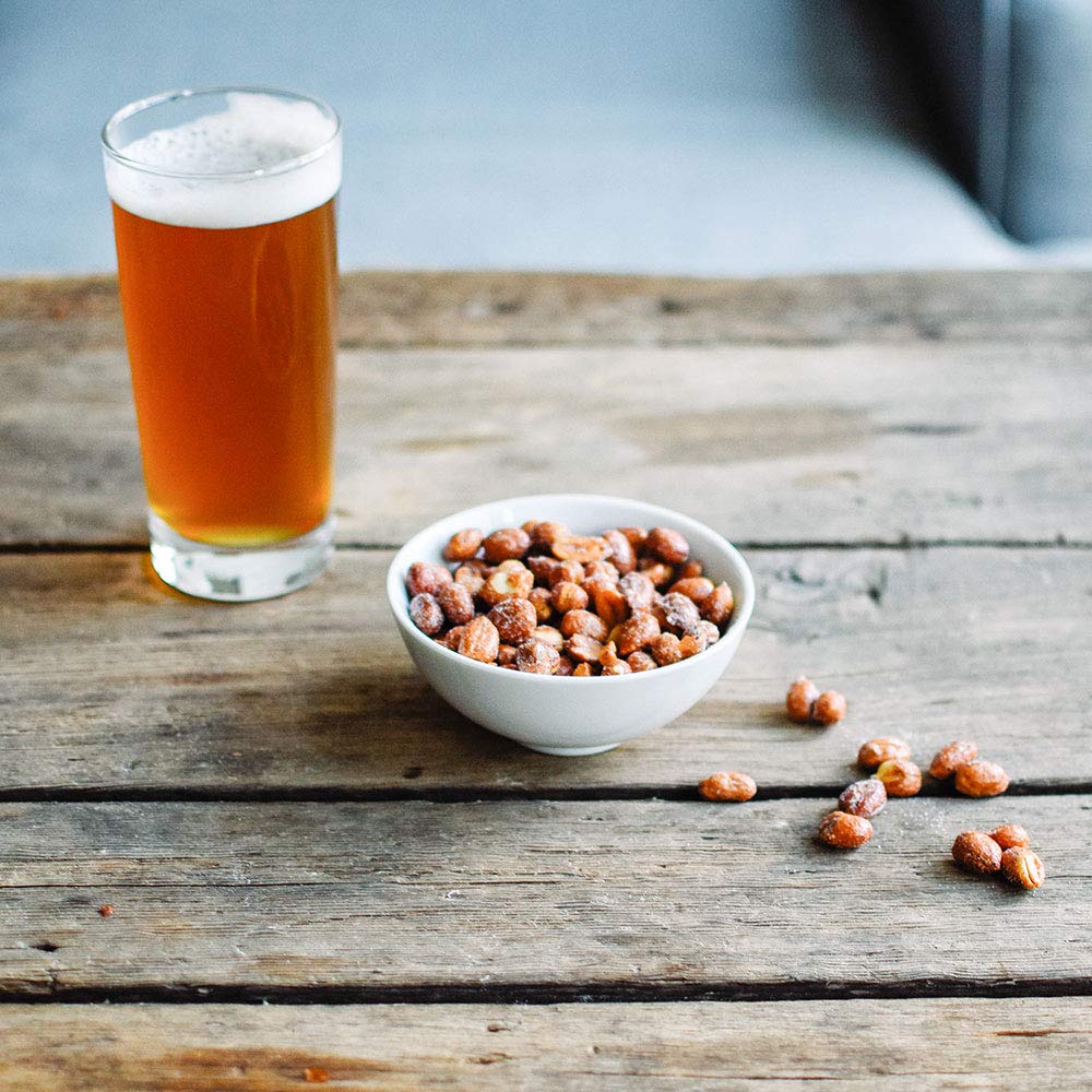 BEER NUTS Original Peanuts - Travel Size Sweet & Salty Bar Nuts - Gluten Free, Kosher, Low Sodium Peanut Snacks Made In The USA - 12oz Resealable Can