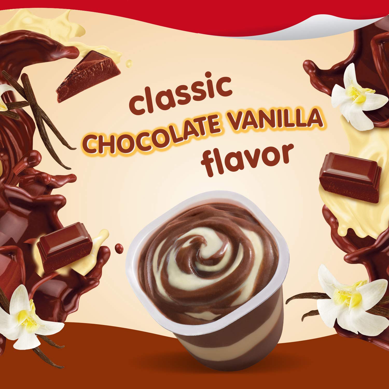 Snack Pack Pie Pudding Chocolate and Vanilla, 13 Oz, 4 Ct Cups