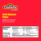 La Costeña Sliced Habanero Pepper for Mexican Food, Mango Habanero Salsa, Guacamole, Enchiladas, Spicy Nacho & Taco Toppings - Hot Pickled Vegetables