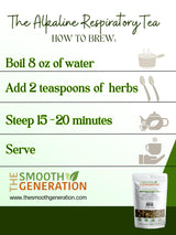 Alkaline Respiratory Tea - 100% Wildcrafted Herbs for Lung & Respiratory Support | Immune Boost & Detox | 4 oz Loose Leaf