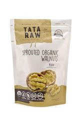 TATA RAW - Sprouted Organic Walnuts - PLAIN. Nothing added -1 lb. Soaked & Air dried SUPER QUALITY. Raw. Alive. Activated. Fresh