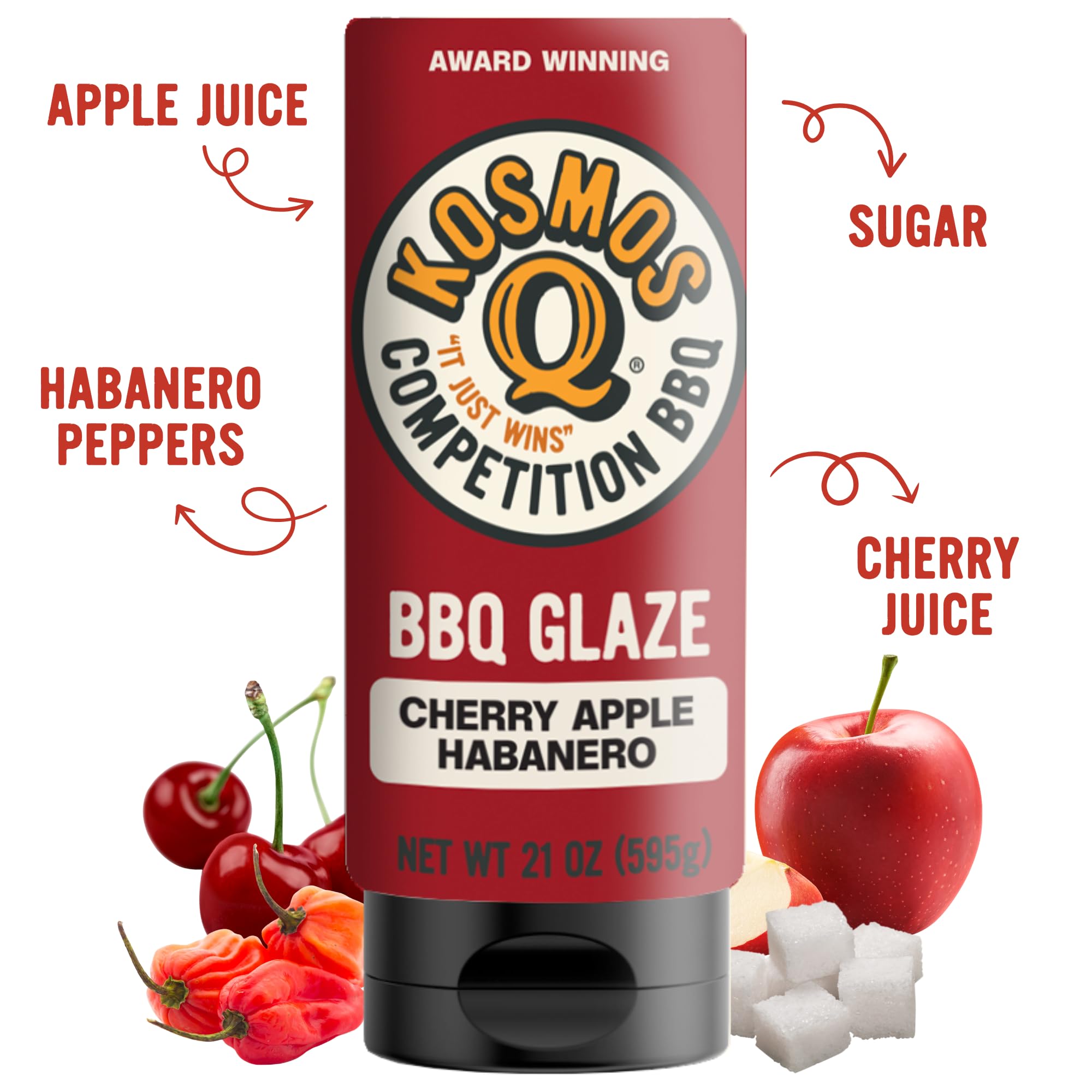 Spicy Sweet Cherry Apple Habanero BBQ Glaze by Kosmo's Q
