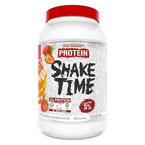 5% Nutrition Rich Piana Shake Time | 24g Animal Based Protein Drink | Grass-Fed Beef Isolate, Chicken, Whole Egg | No Sugar, Dairy, or Soy |