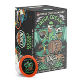 Bones Coffee Company Flavored Coffee Bones Cups Irish Cream Flavored Pods | 12ct Single-Serve Coffee Pods Compatible with Keurig 1.0 & 2.0 Keurig