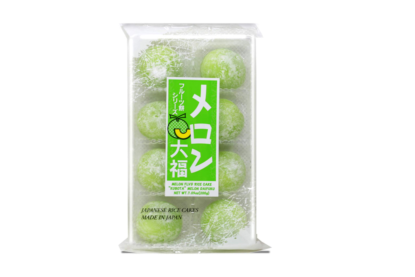 Japanese Mochi Fruits Daifuku (Rice Cake) CHOICE OF: Strawberry, Melon, Green Tea, Orange Flavors. (Strawberry+Melon)