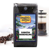 The Organic Coffee Co. Sumatra Mandheling Whole Bean Coffee 2LB (32 Ounce) Medium Light Roast USDA Organic