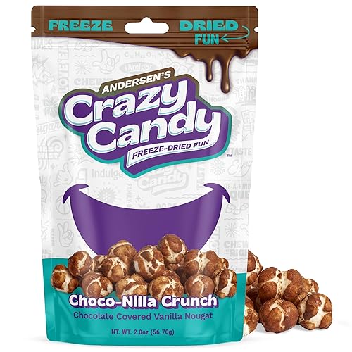Freeze Dried Charleston Chew Vanilla Nougat, Crazy Candy Choco-Nilla Crunch - Chocolate Covered Crispy Candy