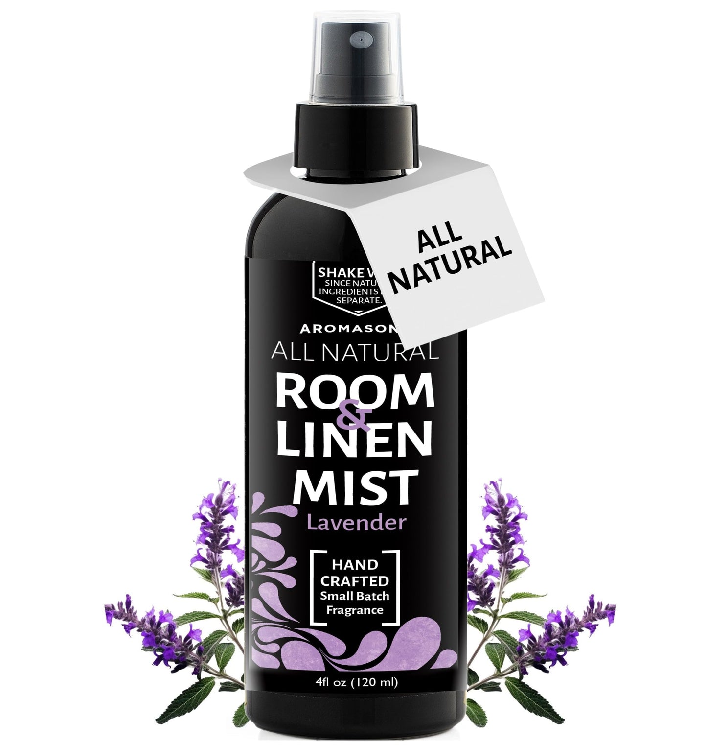 Aromasong All Natural Lavender Spray for sleep - Room & Linen Spray for Pillows and Sheets - Lavender Bed Spray Home Air Freshener & Deodorizer