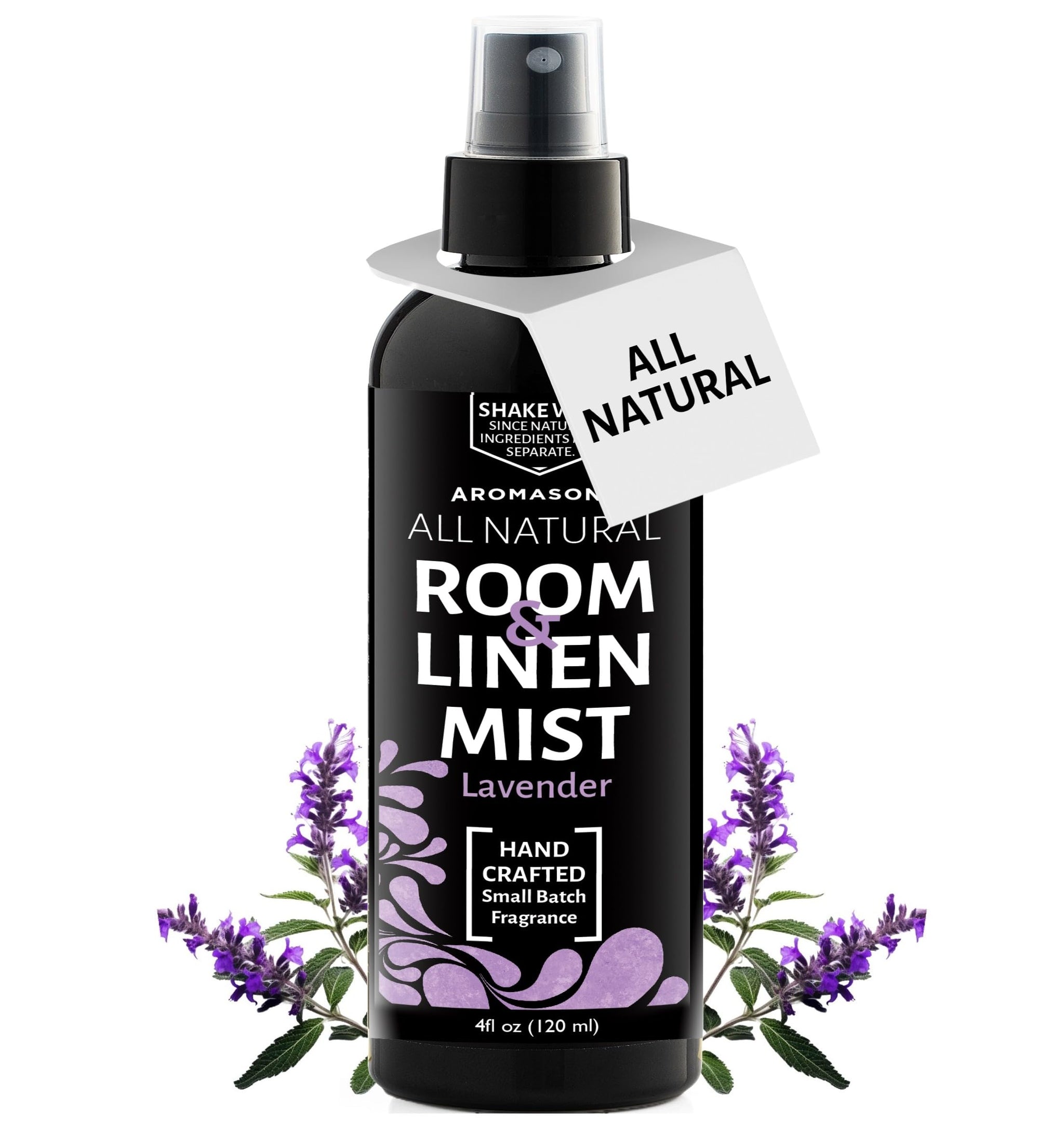 Aromasong All Natural Lavender Spray for sleep - Room & Linen Spray for Pillows and Sheets - Lavender Bed Spray Home Air Freshener & Deodorizer