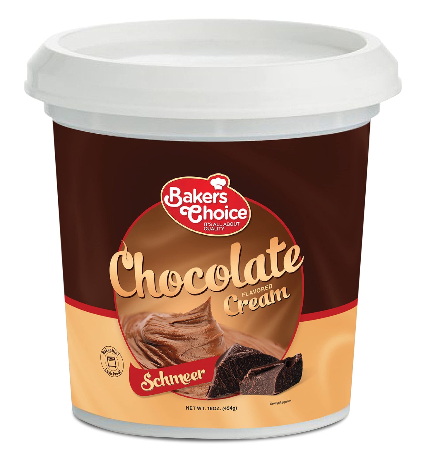 Premium Chocolate Spread -16 oz. - Rich & Creamy Pastry Filling, Breakfast Syrups & Toppings for Cakes, Cookies and Desserts - Dairy Free, Kosher