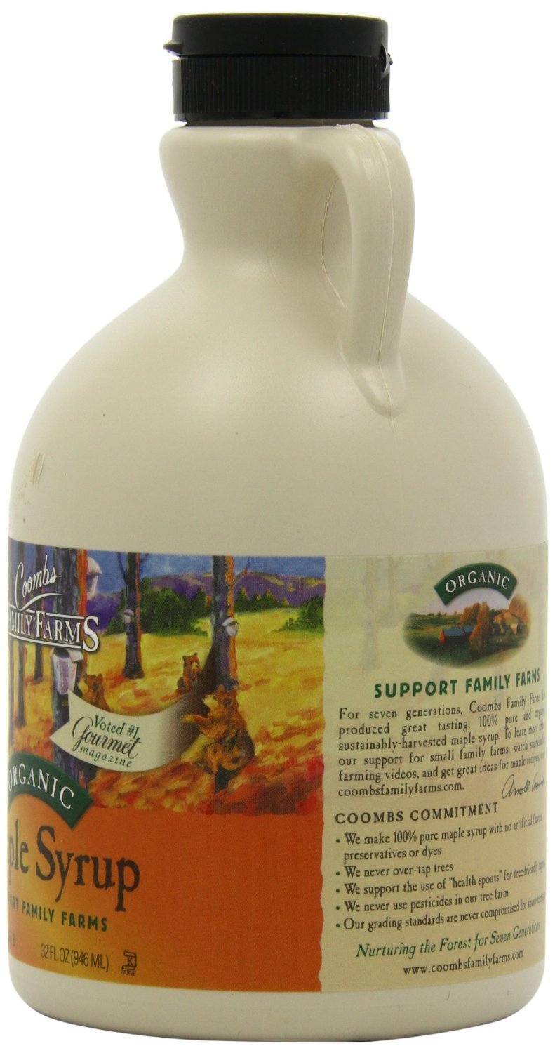 Coombs Family Farms Maple Syrup, Organic, Grade A, Dark Color, Robust Taste, 32 Fl Oz