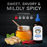 Melinda’s Japanese BBQ Sauce - Gourmet Japanese Spicy Sauce and Marinade Made with Soy, Ginger, Garlic, Red Chilies & Honey - Gluten Free - 12oz, 1