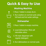 Plink Washing Machine and Dishwasher Cleaner and Freshener, Prevents Residue and Removes Odors in Kitchen and Laundry Room Appliances