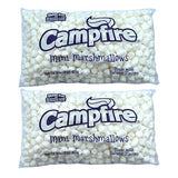 2 Pounds of Campfire Mini White Marshmallows - Made with Natural Vanilla, No Artificial Flavors - Great for Hot Chocolate, Baking, Rice Crispy Treats