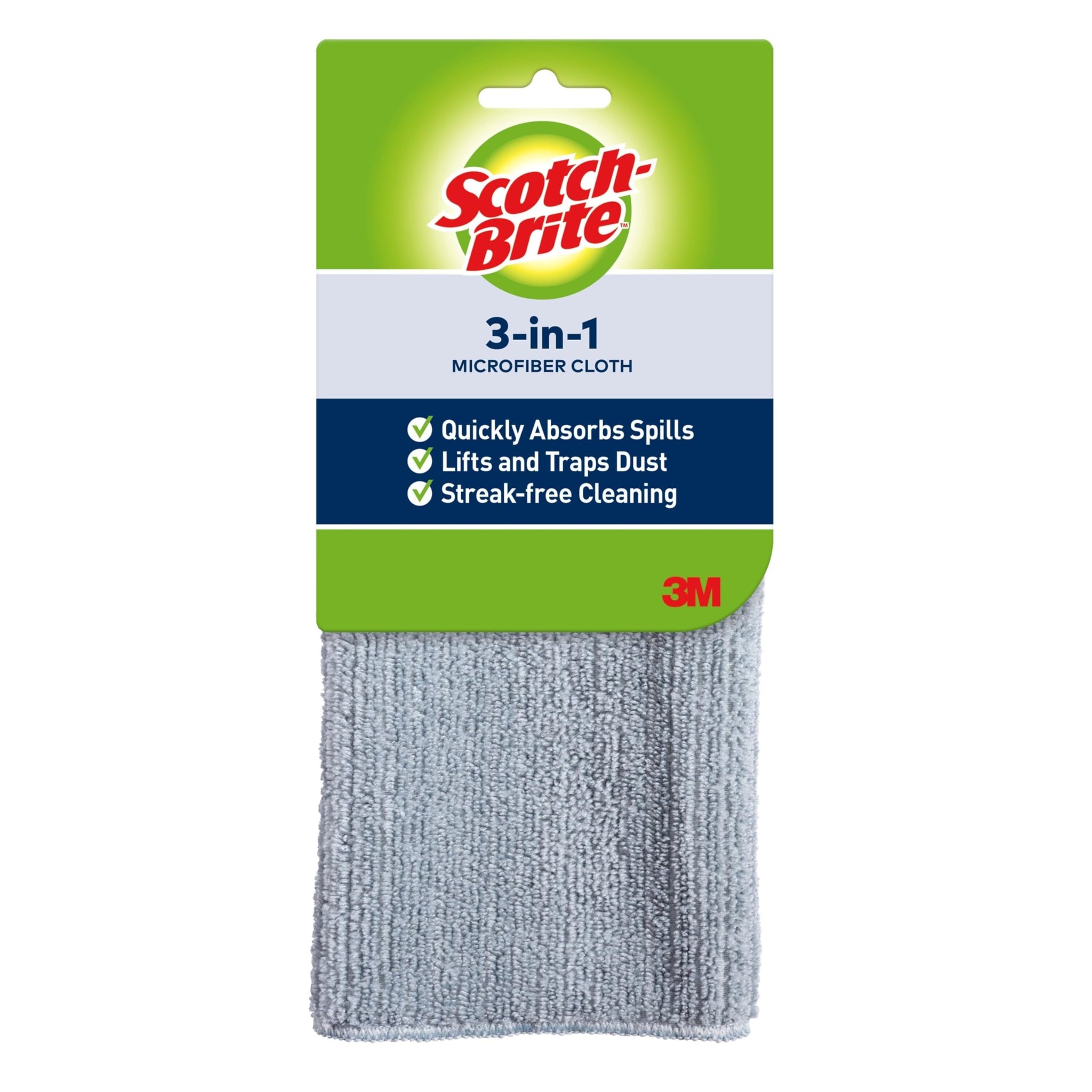 Scotch-Brite 3-in-1 Microfiber Kitchen Cloth, Streak-Free Cleaning, 1 Cloth