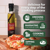 Siciliano Herb Infused Oil, All Natural Gourmet Cooking Oil with Fragrant Mediterranean Herbs, Ideal for Dipping, Roasting, Sautéing, and Drizzling
