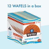 Rip Van Wafels Birthday Cake Stroopwafels - Healthy Snacks - Non GMO Snack - Keto Friendly - Office Snacks - Low Sugar (3g) - Low Calorie Snack - 12
