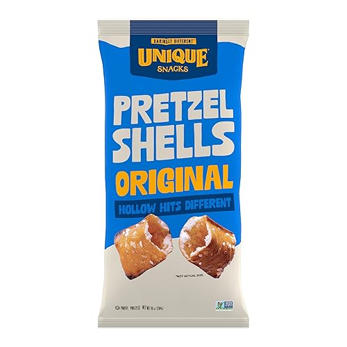 Unique Snacks Original Pretzel Shells Delicious Homestyle Baked Snack Bag Vegan OU Kosher and Non-GMO Food No Artificial Flavor 10 Oz. Bag Pack of 3