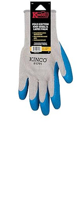 Kinco Polyester-Cotton Knit Shell & Latex Palm