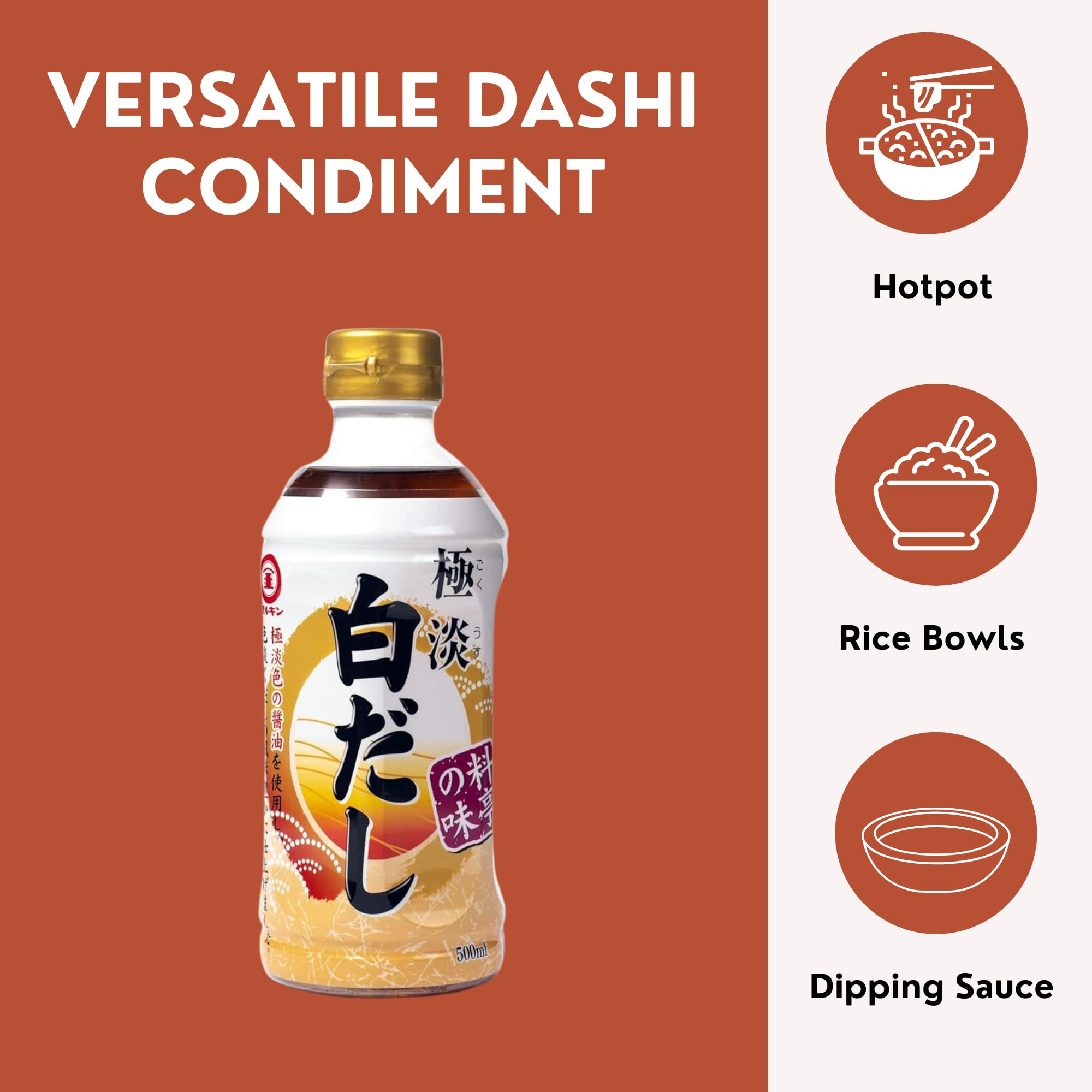 MARUKIN Shiro Dashi (Versatile Concentrate Dashi Base),16.66 floz,Non-GMO,No artificial preservatives