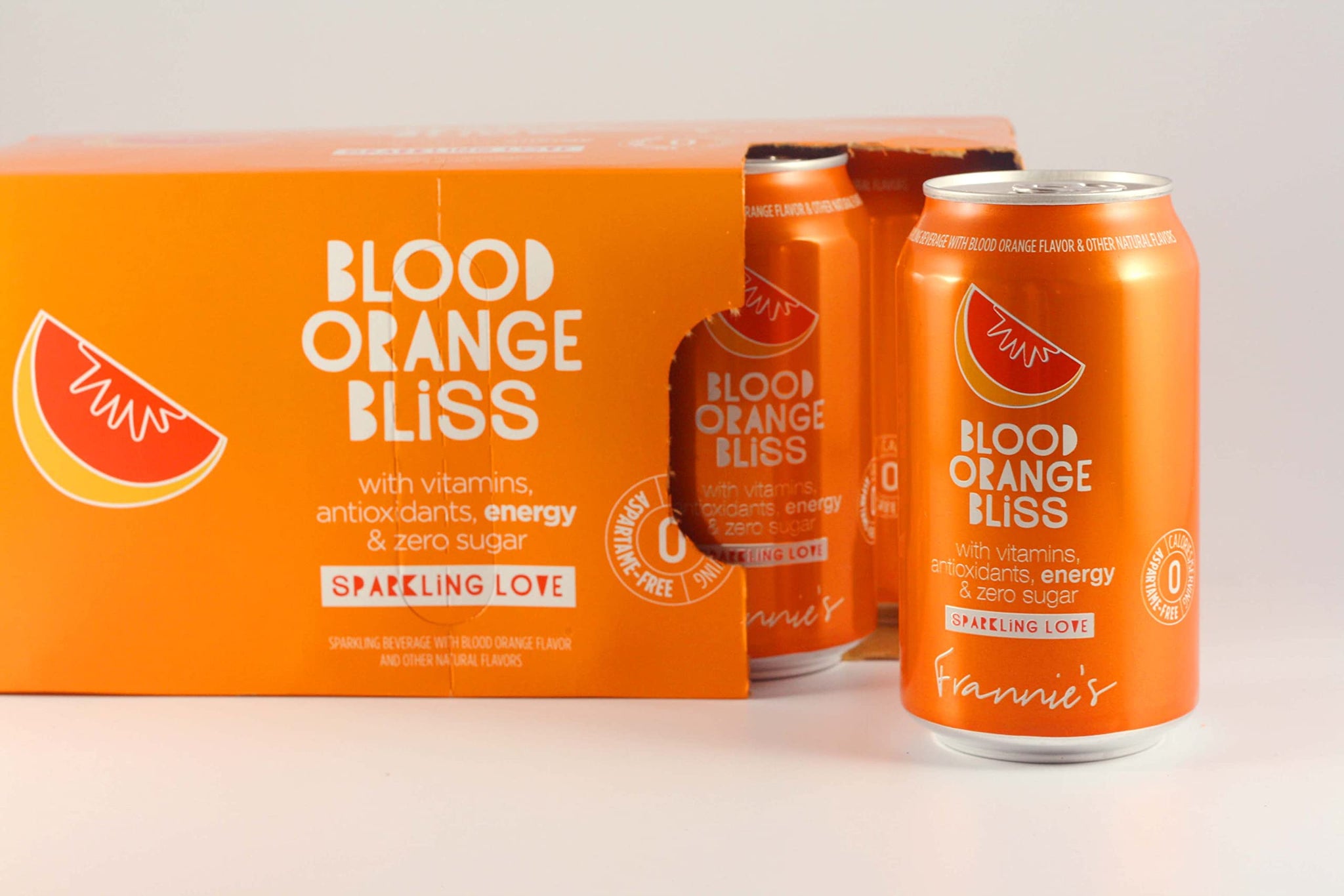 AmishTastes Frannie’s Blood Orange Bliss Sparkling Beverage, Protected With High-Density Foam, 12 Oz. (Case of 24)