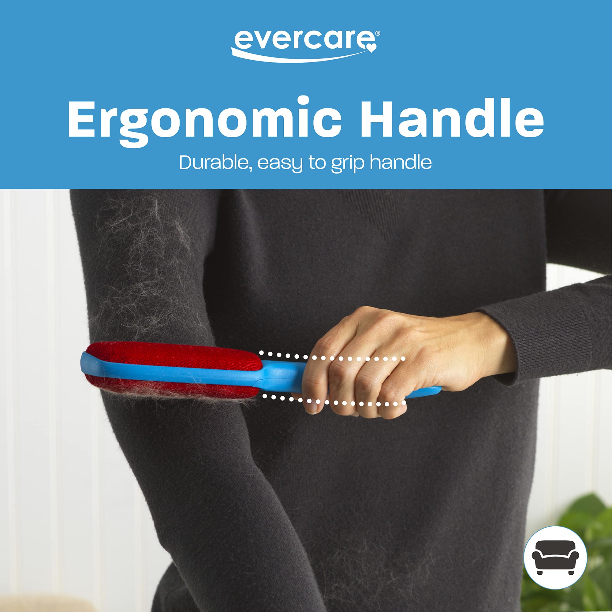Evercare Magik Lint Brush, Two-Sided Lint and Pet Hair Remover, 2-Pack