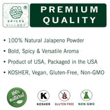SPICES VILLAGE Jalepeno Powder, Ground Jalapeno, Jalapeno Powder Seasoning, Great For Chili, Salsa, Spice Blends, Stews, Tacos, Guacamole - Kosher
