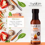Simple Girl Carolina Style BBQ Sauce - Low Calorie, Sugar-Free, Vegan Friendly, Gluten Free, Fat Free, MSG Free - 12 oz Bottle (1 Pack)