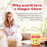 Pocas Original Ginger Chews - Sweet and Zesty Ginger Chew, Individually Wrapped Low-Calorie Snacks, Ginger Candy Made with Pure Cane Sugar, 3 Oz Ea