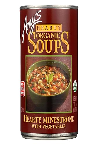 Amys Organic Hearty Minestrone with Vegetables Soup, 12.7 Ounce - 12 per case.