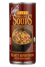 Amys Organic Hearty Minestrone with Vegetables Soup, 12.7 Ounce - 12 per case.