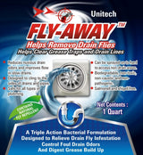 FLY-AWAY Drain Fly Killer, Fruit Fly Killer, Drain Fly Treatment, Grease Digester, Fruit Fly Treatment