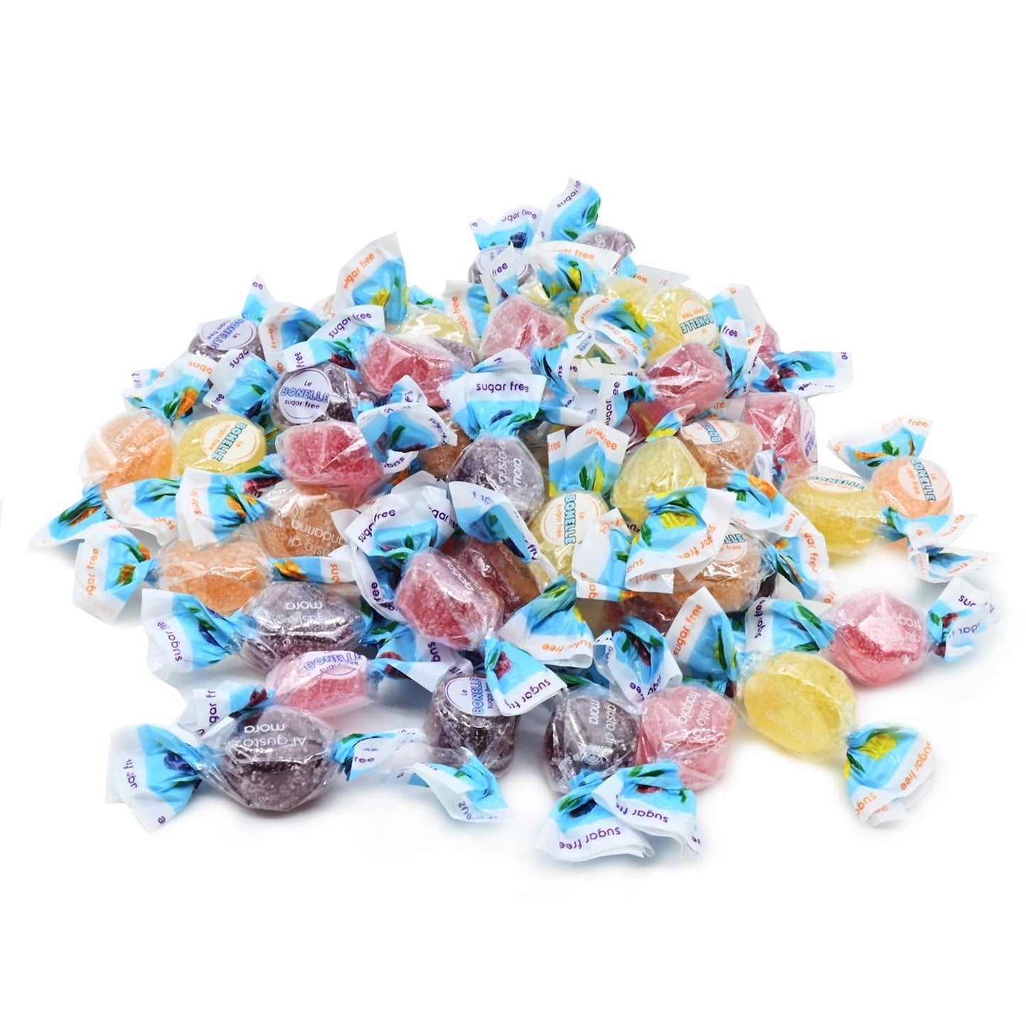 Bonelle Sugar-Free Fruit Jelly Candy, Individually Wrapped, Vegan, Gluten-Free (1 Lb)