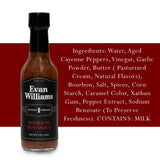 Evan Williams Bourbon Hot Sauce - Aged Cayenne Pepper & Butter Blend with a Splash of Bourbon - Spicy Gourmet Sauce for Wings, Grilling, and Dipping