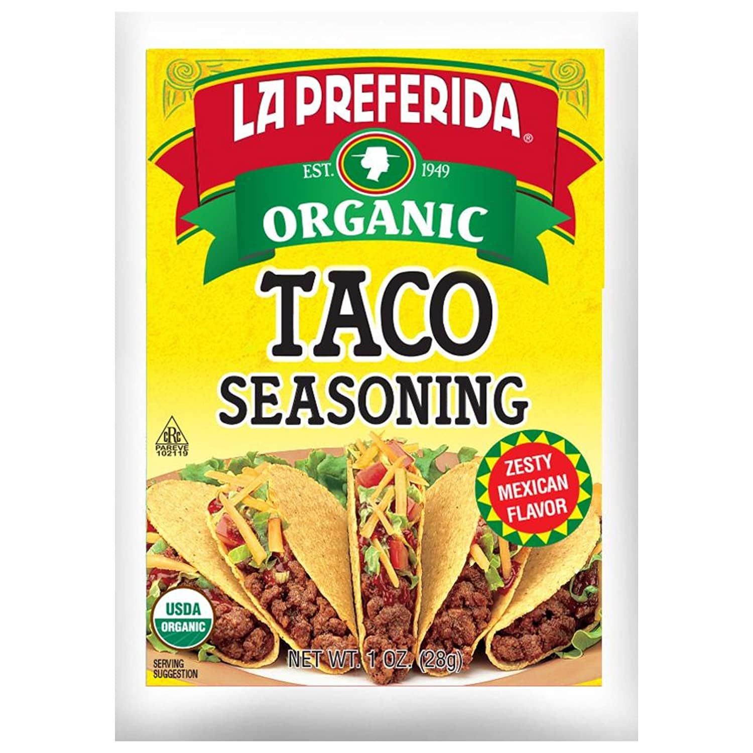 La Preferida Organic Taco, Fish Taco, & Al Pastor Taco Seasoning (4ea / 1oz) (Variety Pack)