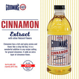 Goodman's Cinnamon Extract - Gluten-Free, Non-GMO, Kosher, Low Carb & Calorie, No Artificial Color - Rich Spicy Aroma for Baking & More - 1 Pint