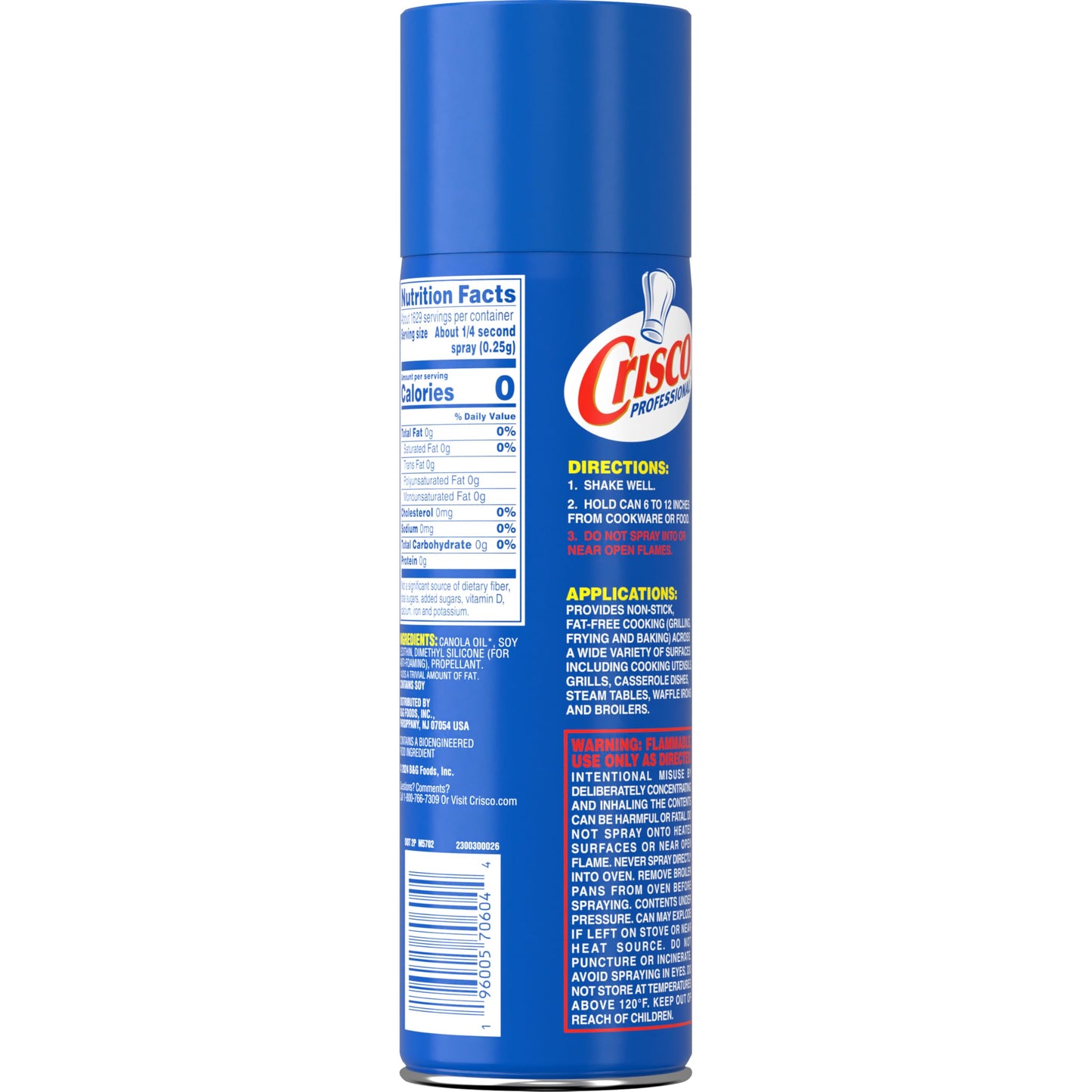 Crisco Professional No-Stick Cooking Spray, Cooking Pro, 17 Ounce