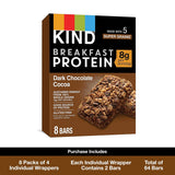 KIND Breakfast Protein Bars, Dark Chocolate Cocoa, Healthy Snacks, Gluten Free, 8g Protein, 32 Count