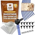 Maple Syrup Tapping Kit - (10) Taps for Maple Trees, (10) 3' Food Grade Maple Syrup Tubing Drops, (5) 1 Quart Maple Syrup Filters, Maple Syrup Drill