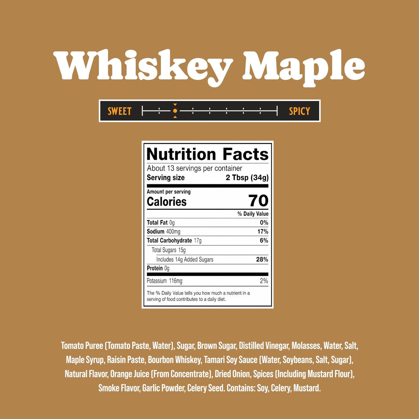 Rufus Teague Whiskey Maple BBQ Sauce, Non-GMO, Gluten-Free, 15.25oz, 1-Pack