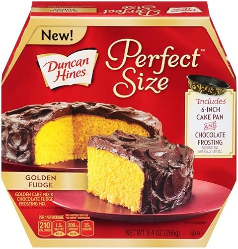 Duncan Hines Perfect Size Mix, Golden Fudge, 9.4 Ounce (Pack of 2)