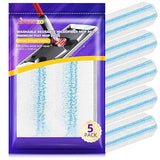 5 Pack H2prO Mop Pads Compatible with O Ceda H2PrO Flat Mop System, 100% Microfiber Mop Head Replacements, Washable and Reusable for H2prO Mop